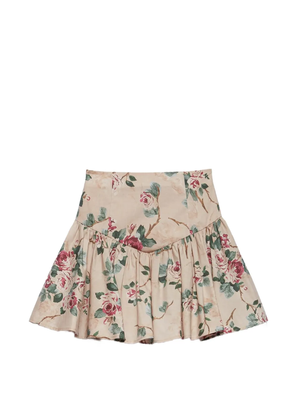 Aniye By Diana ruffled-hem floral mini skirt - Toni neutri