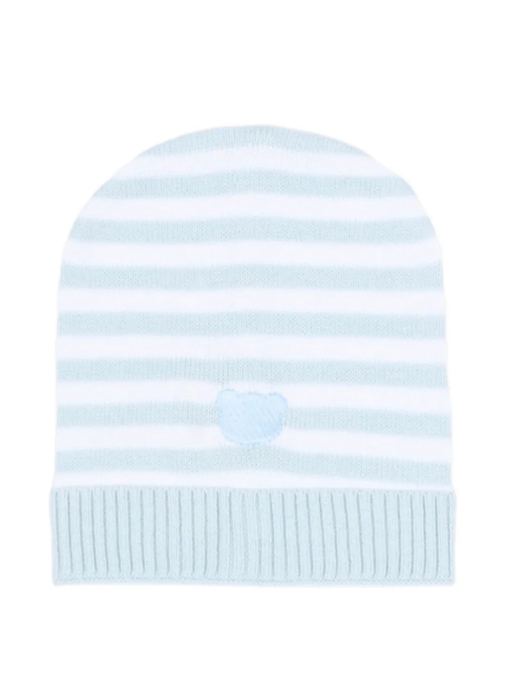 NANAN striped teddy-bear beanie hat - Blu