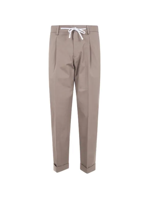 Barba pleated drawstring trousers