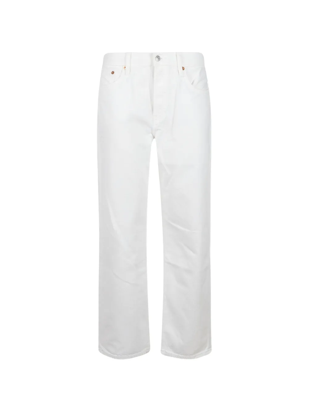 RE/DONE logo-patch jeans - Bianco