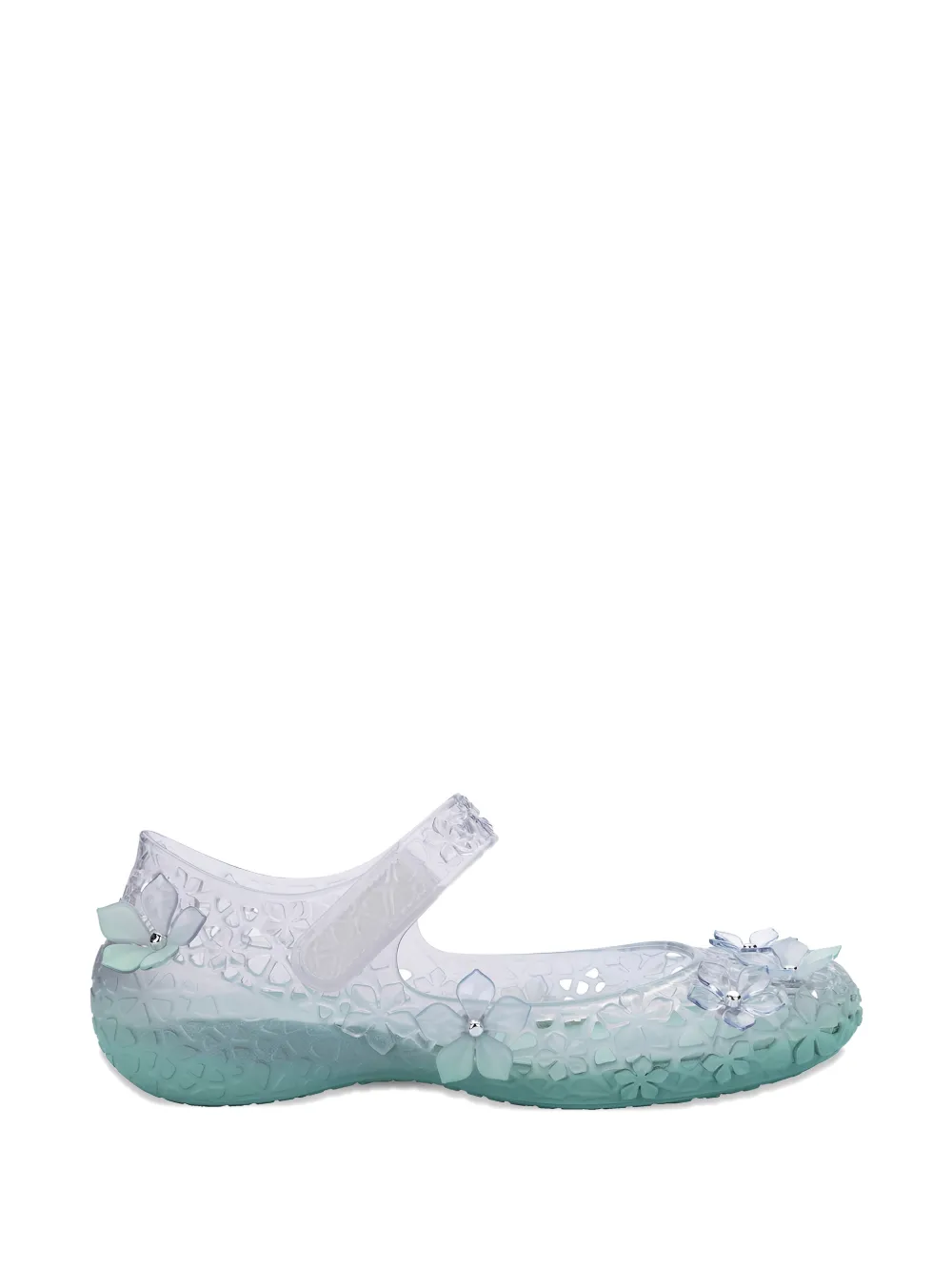 Melissa x Susan Fang Luna Bloom floral-appliqué ballet flats Groen