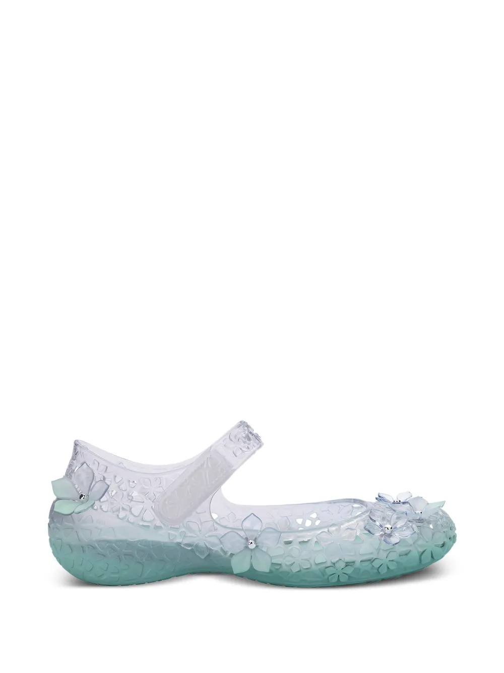 Melissa x Susan Fang Luna Bloom floral-appliqué ballet flats - Verde