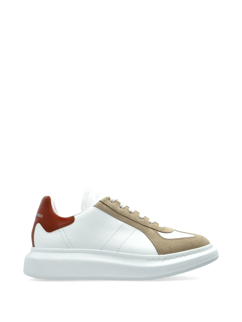 Alexander McQueen panelled leather sneakers Wit