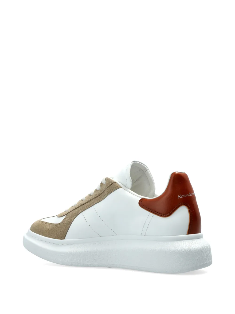 Alexander McQueen panelled leather sneakers Wit