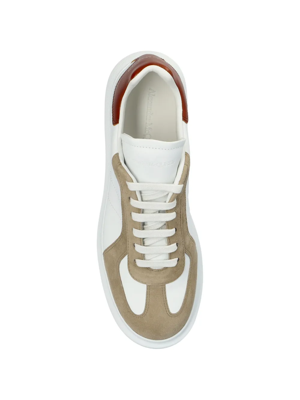 Alexander McQueen panelled leather sneakers Wit