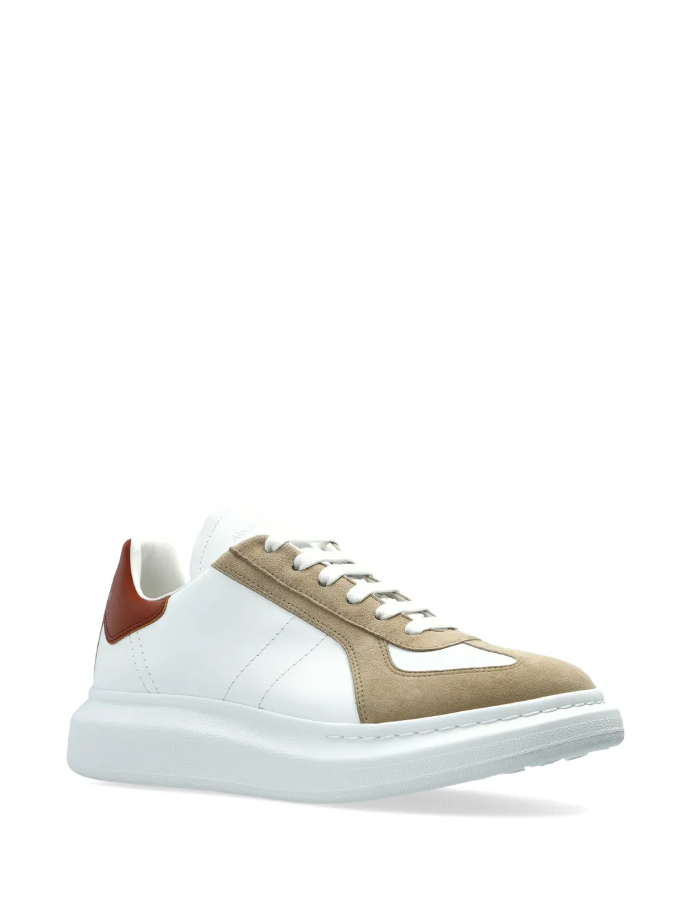 Alexander McQueen panelled leather sneakers Wit