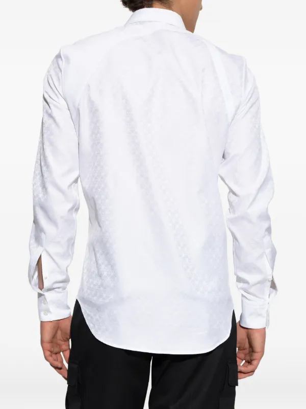 Alexander McQueen Monogram Harness Shirt | White | FARFETCH IN