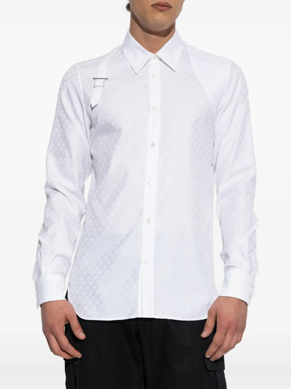 Alexander McQueen Harnas overhemd met monogram Wit