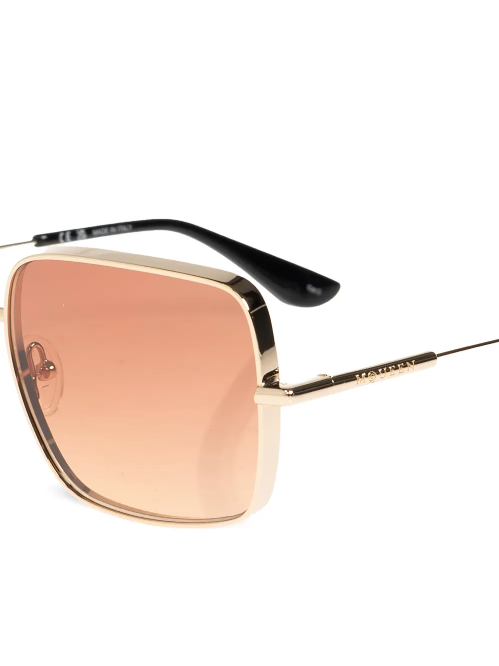 Alexander McQueen Eyewear Zonnebril met vierkant montuur Goud