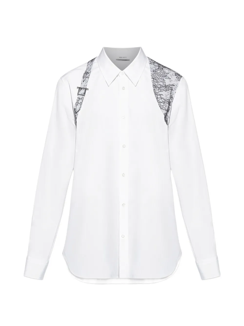 Alexander McQueen lace-detail shirt - Bianco