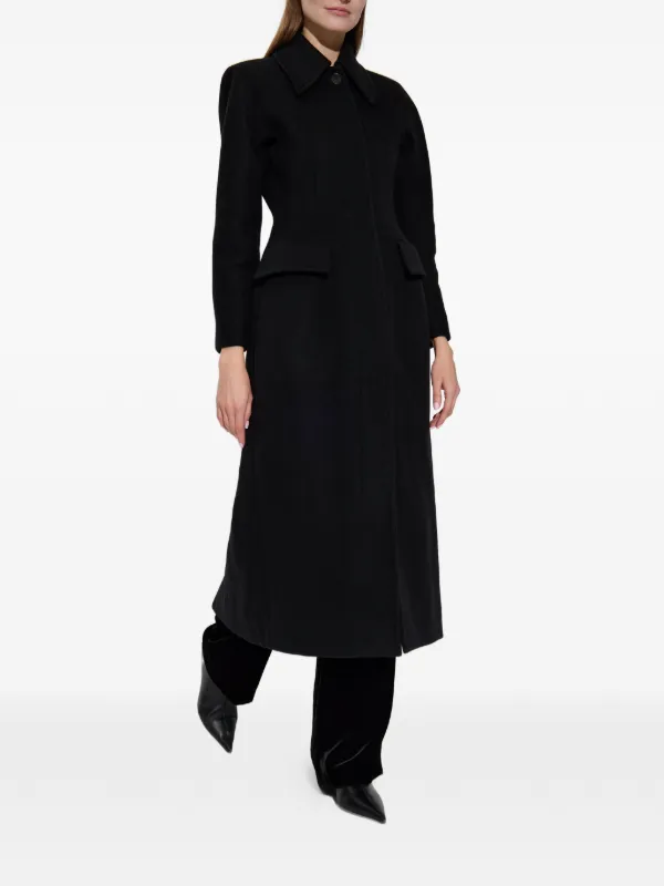 Alexander McQueen corset-detail Coat | Black | FARFETCH JO