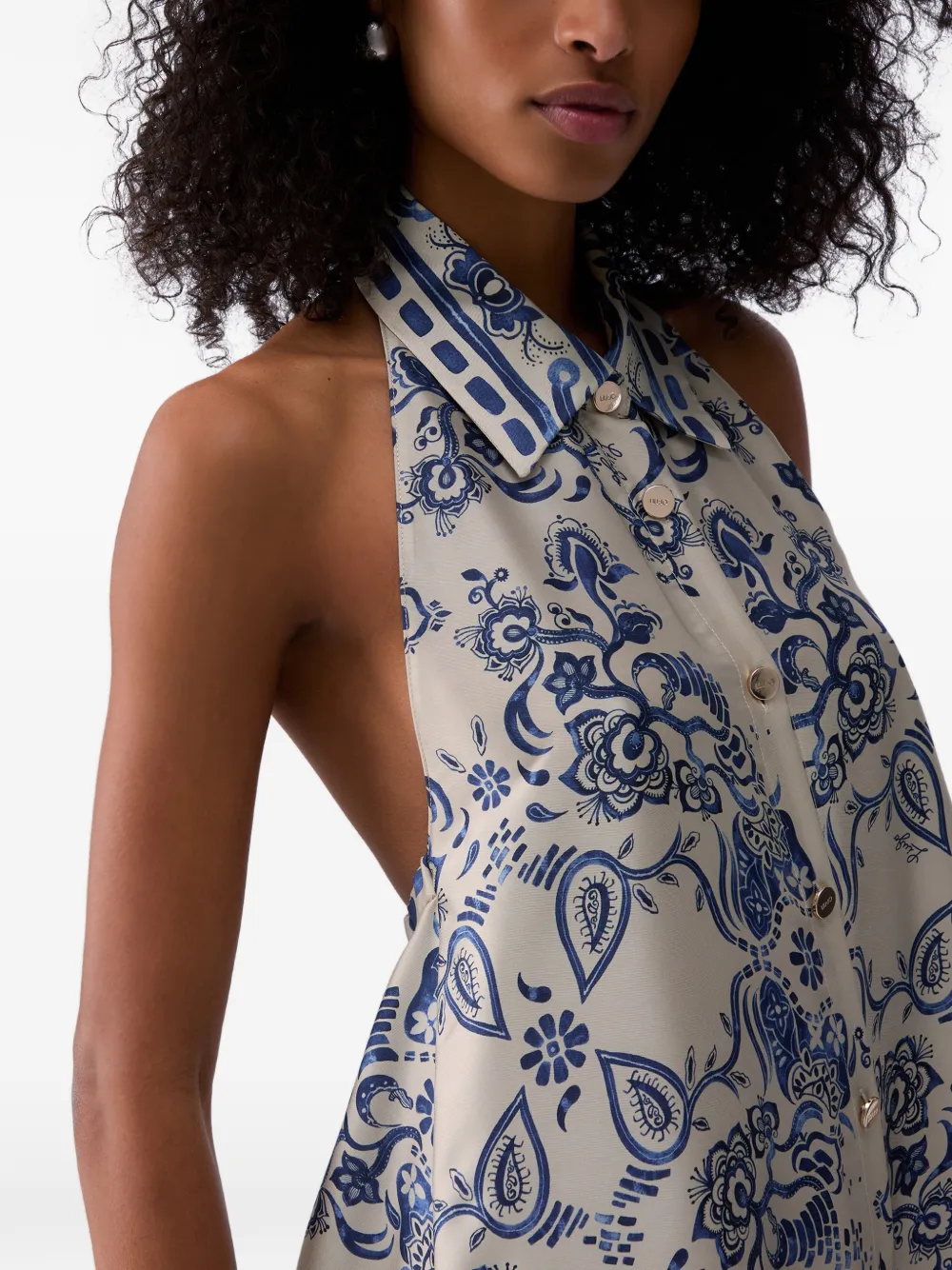 LIU JO Maxi-jurk met foulard-print Wit