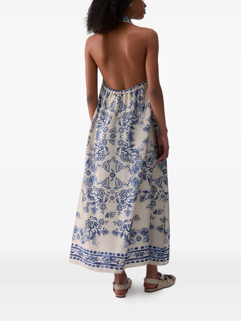 LIU JO Maxi-jurk met foulard-print Wit