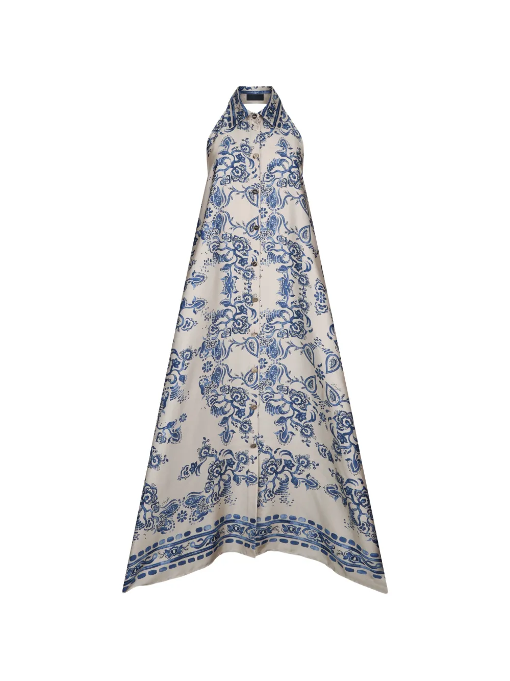 LIU JO printed halterneck maxi dress - Bianco