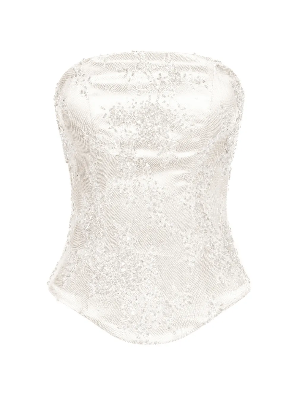 ALEXIA & ANTONIA embellished lace top - Toni neutri
