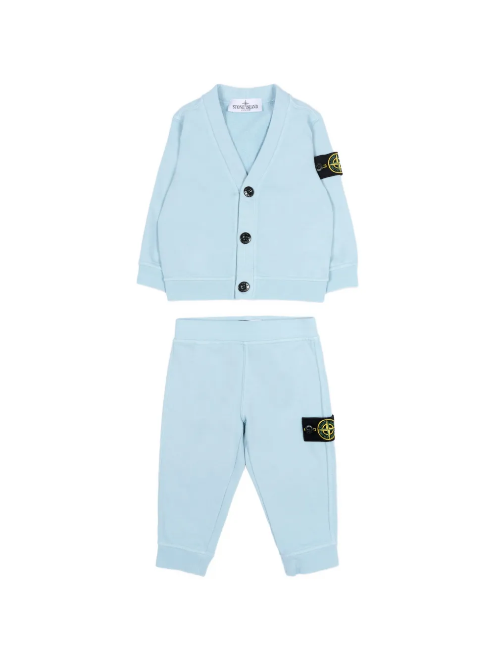 Stone Island Junior Drie trainingspakken met Compass-logopatch Blauw