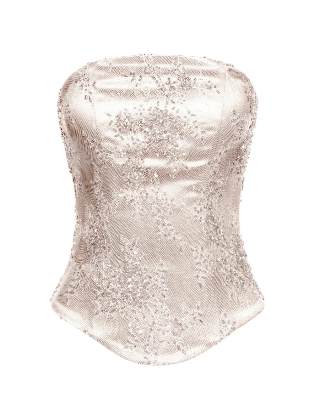 ALEXIA & ANTONIA embellished lace top - Toni neutri