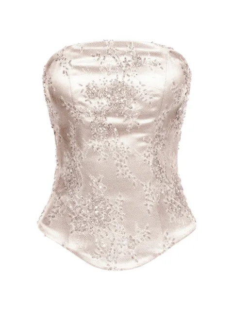 ALEXIA & ANTONIA embellished lace top