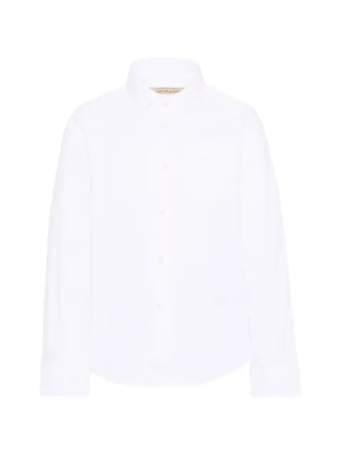 TRUSSARDI JUNIOR logo-embroidered shirt