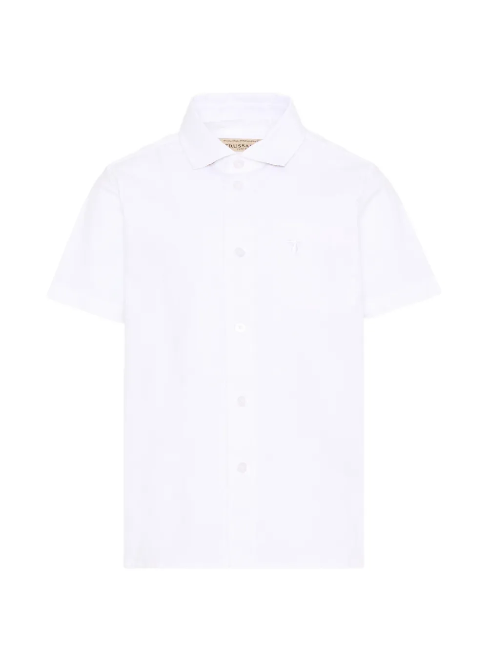 TRUSSARDI JUNIOR logo-embroidered shirt - Weiß