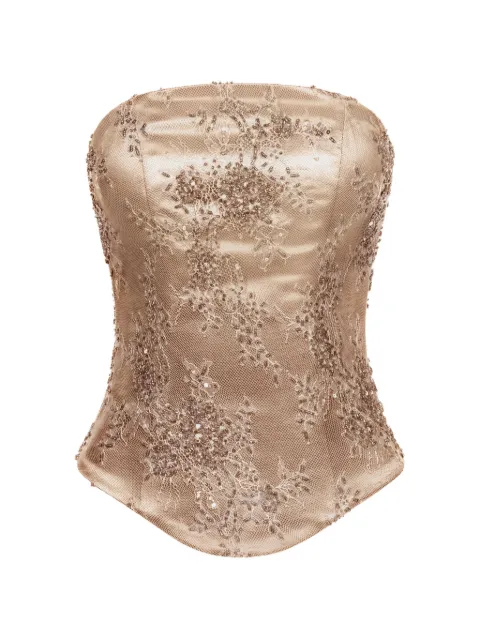 ALEXIA & ANTONIA embellished lace top