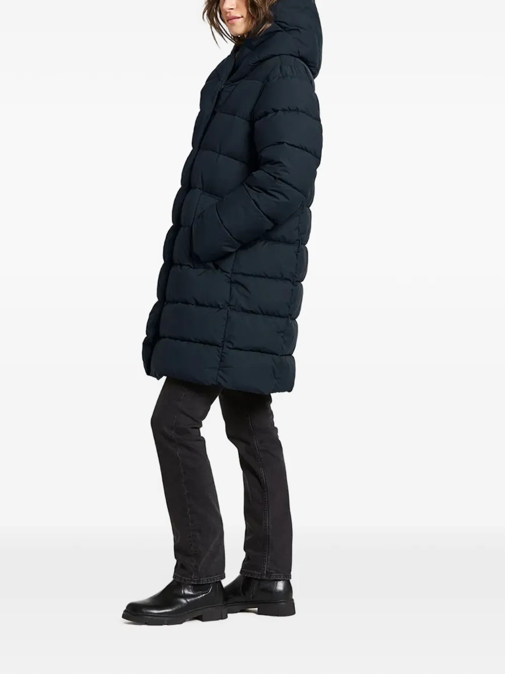 Didriksons Nella gewatteerd jack met capuchon Blauw