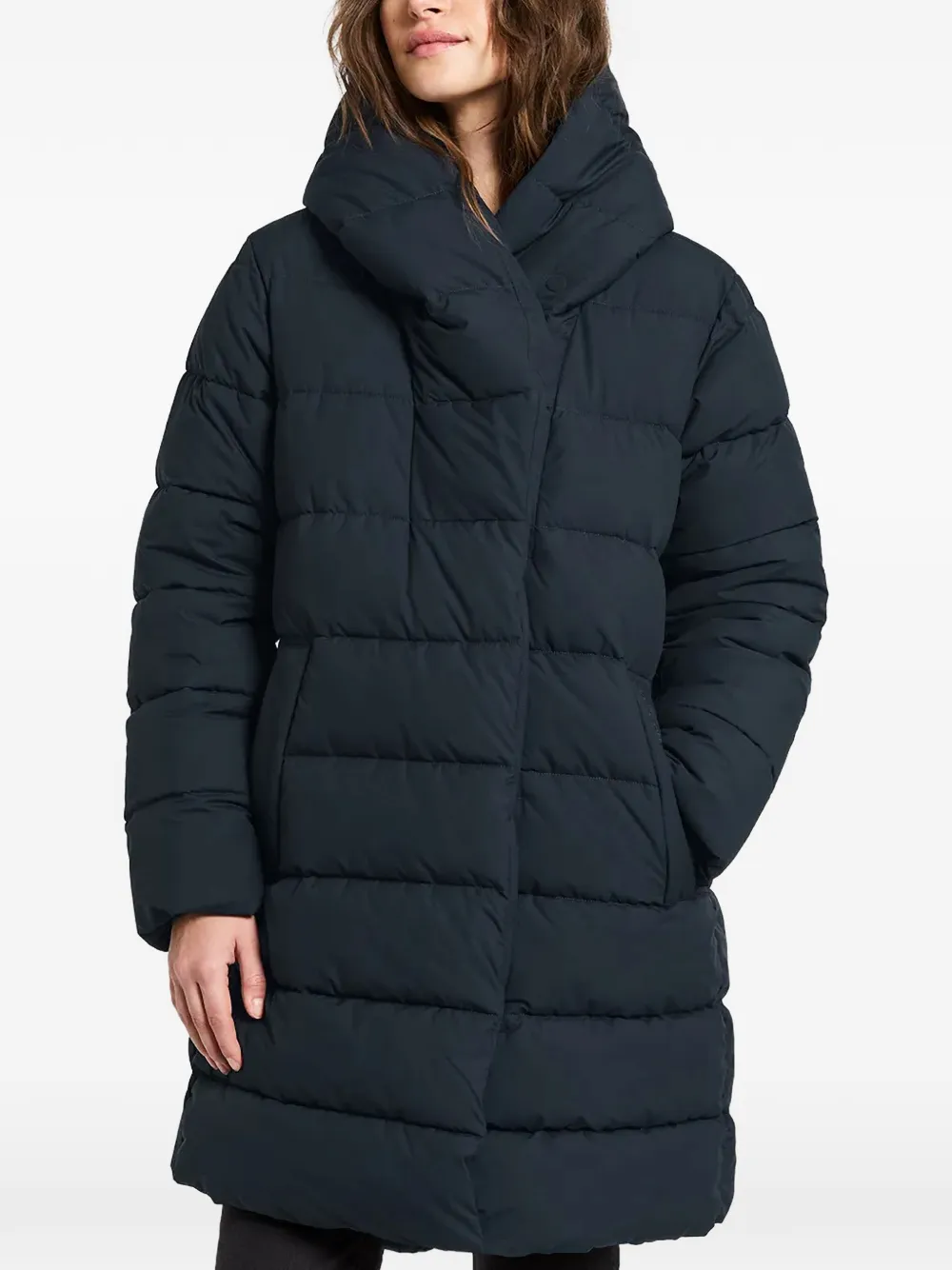 Didriksons Nella gewatteerd jack met capuchon Blauw