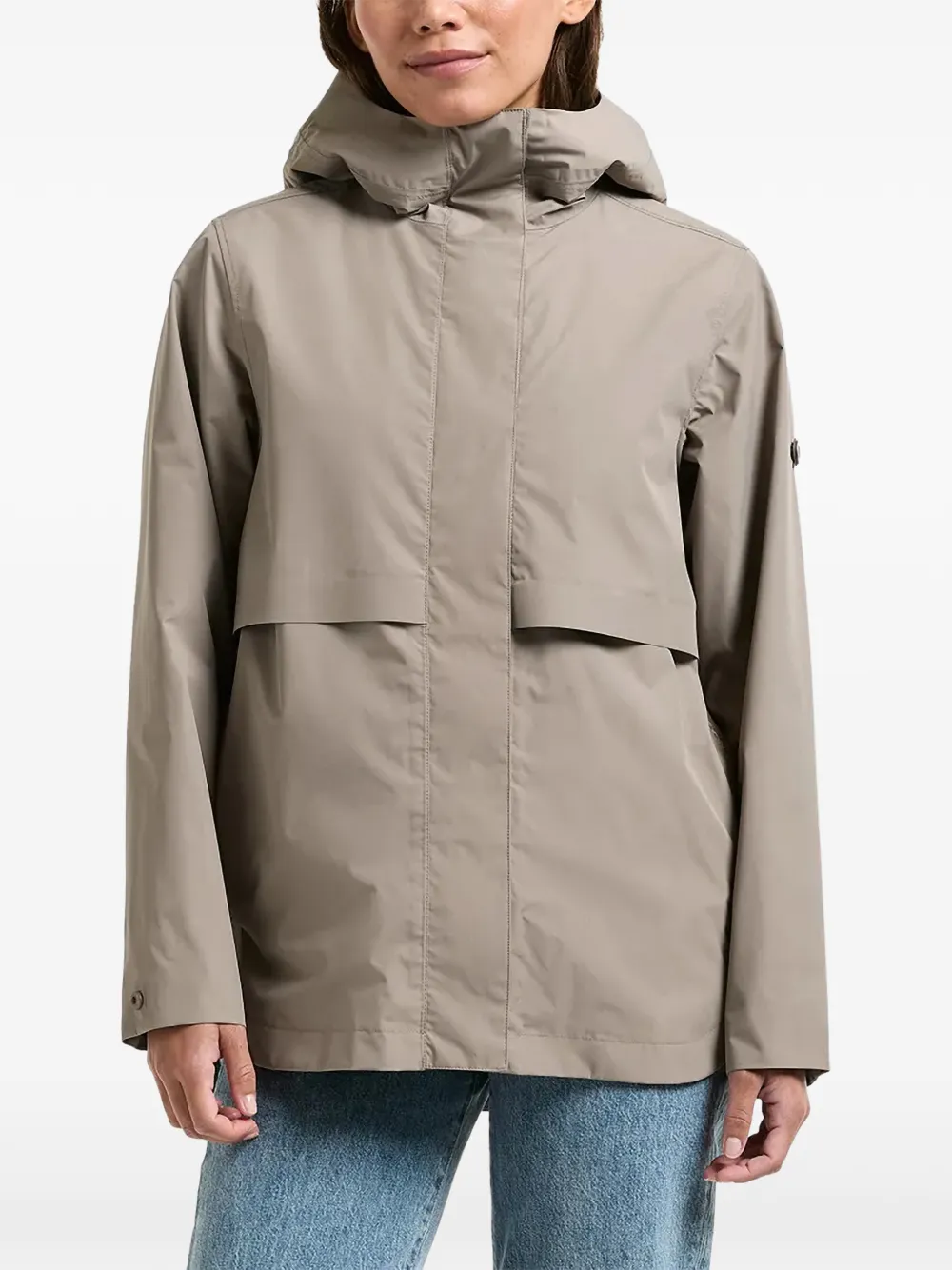 Didriksons Elsa hooded storm-flap jacket - Nude