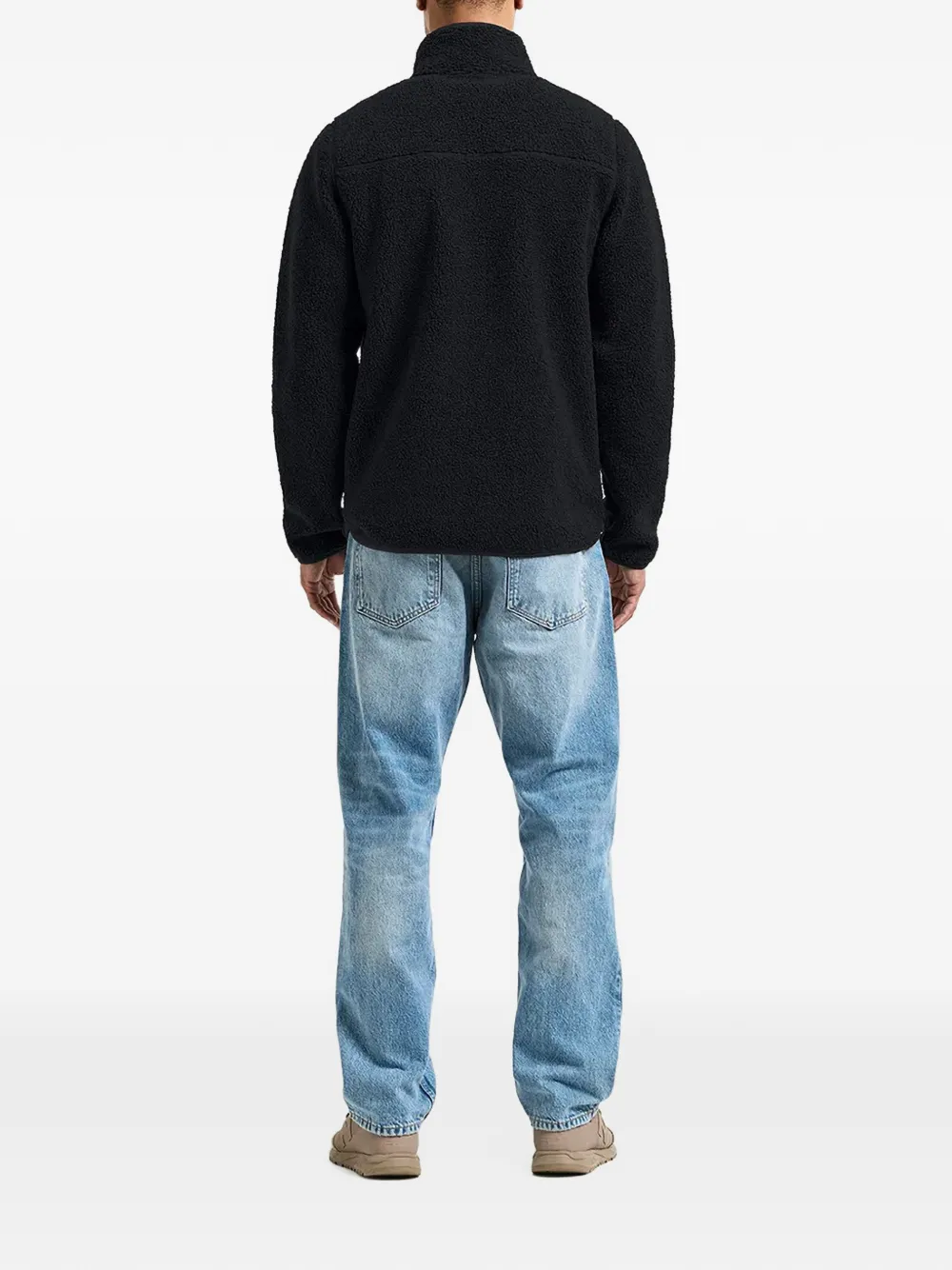 Didriksons Peter fleece jack met rits Zwart