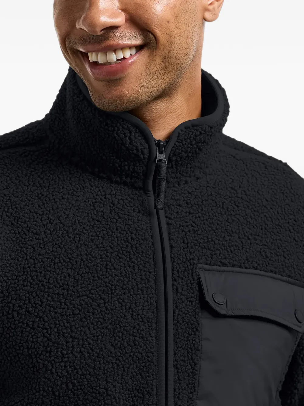 Didriksons Peter fleece jack met rits Zwart
