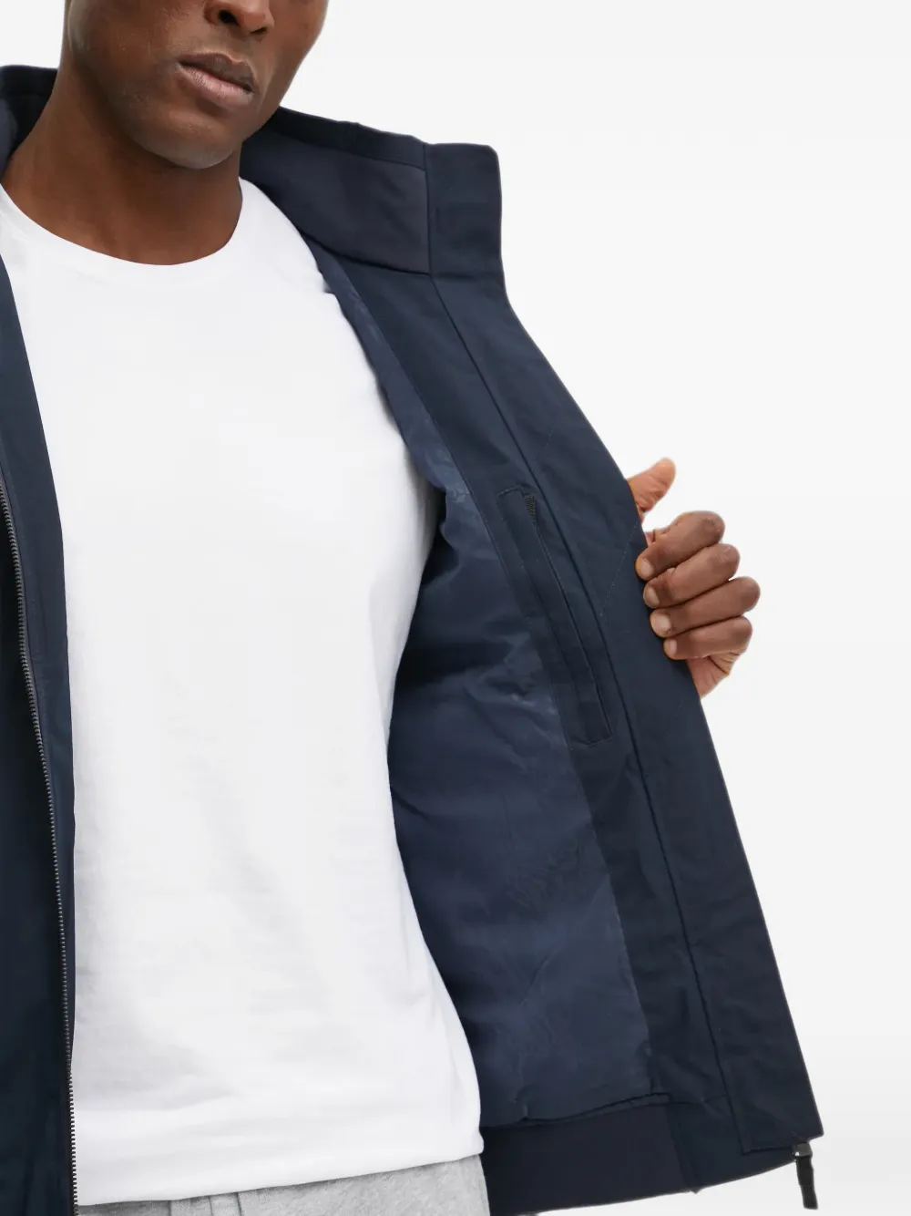 Didriksons Alvin jack met hoge hals en rits Blauw