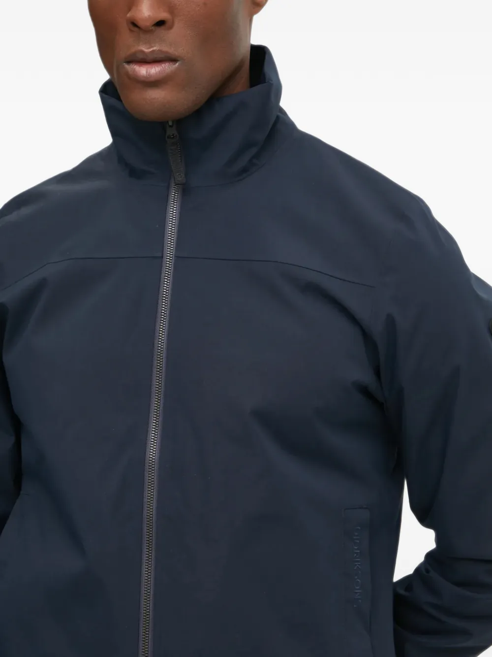 Didriksons Alvin jack met hoge hals en rits Blauw