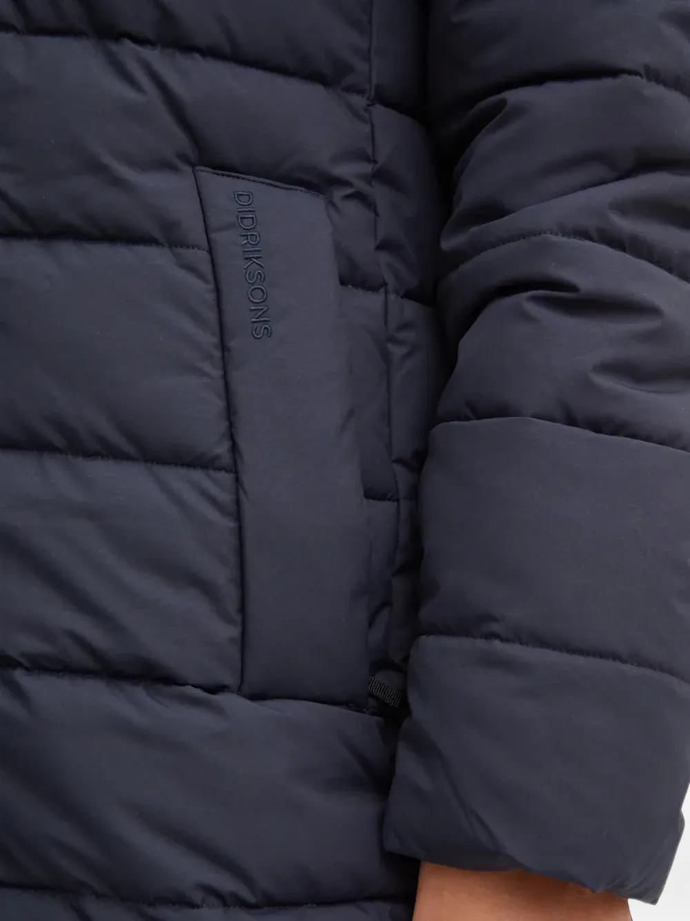 Didriksons Stella gewatteerd jack met capuchon Blauw