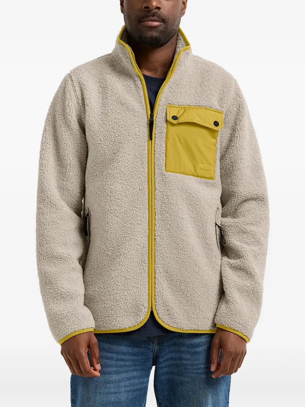 Didriksons Peter zip-up fleece jacket - Nude