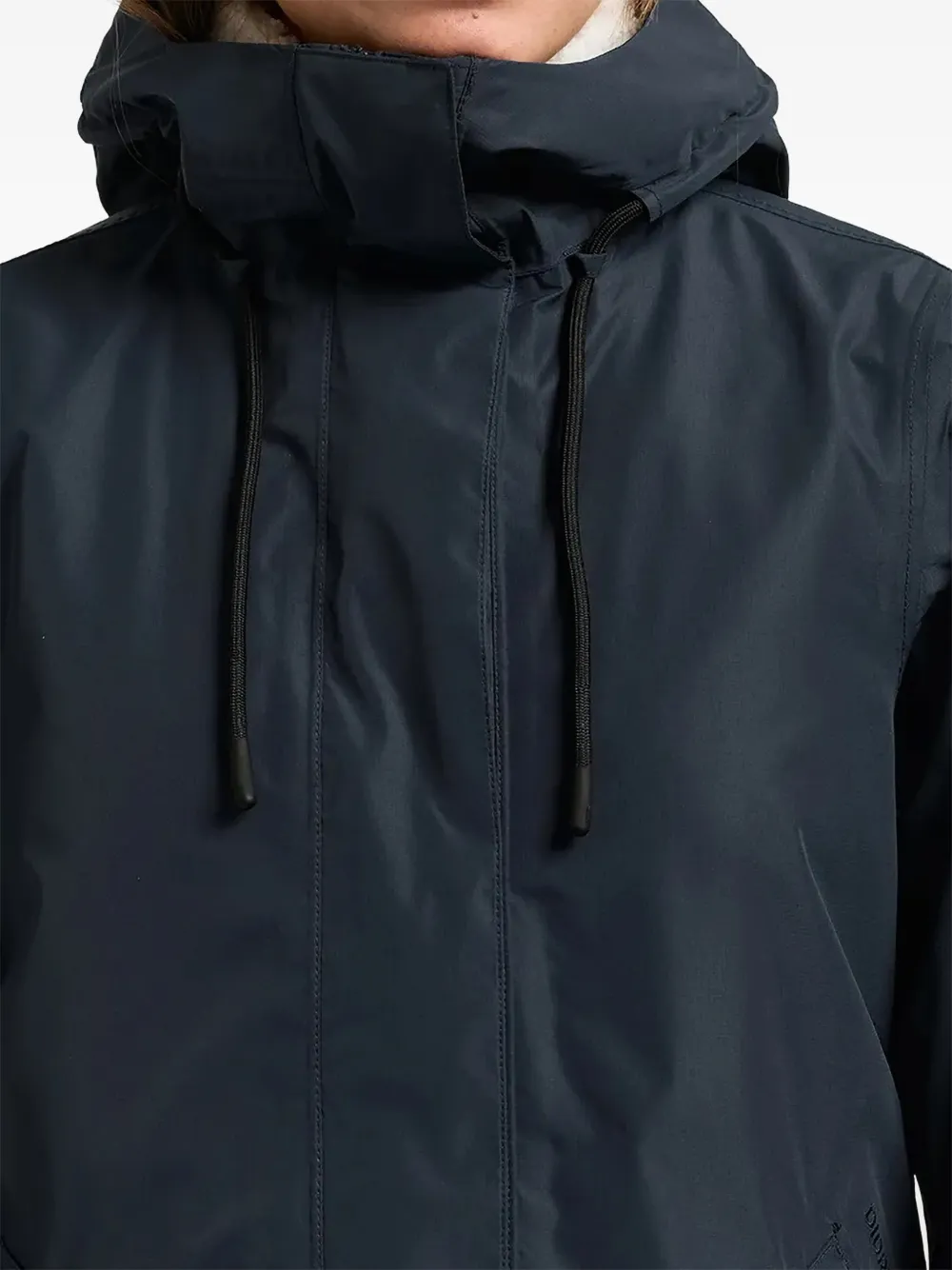 Didriksons Elina parka met trekkoord bij de taille Blauw