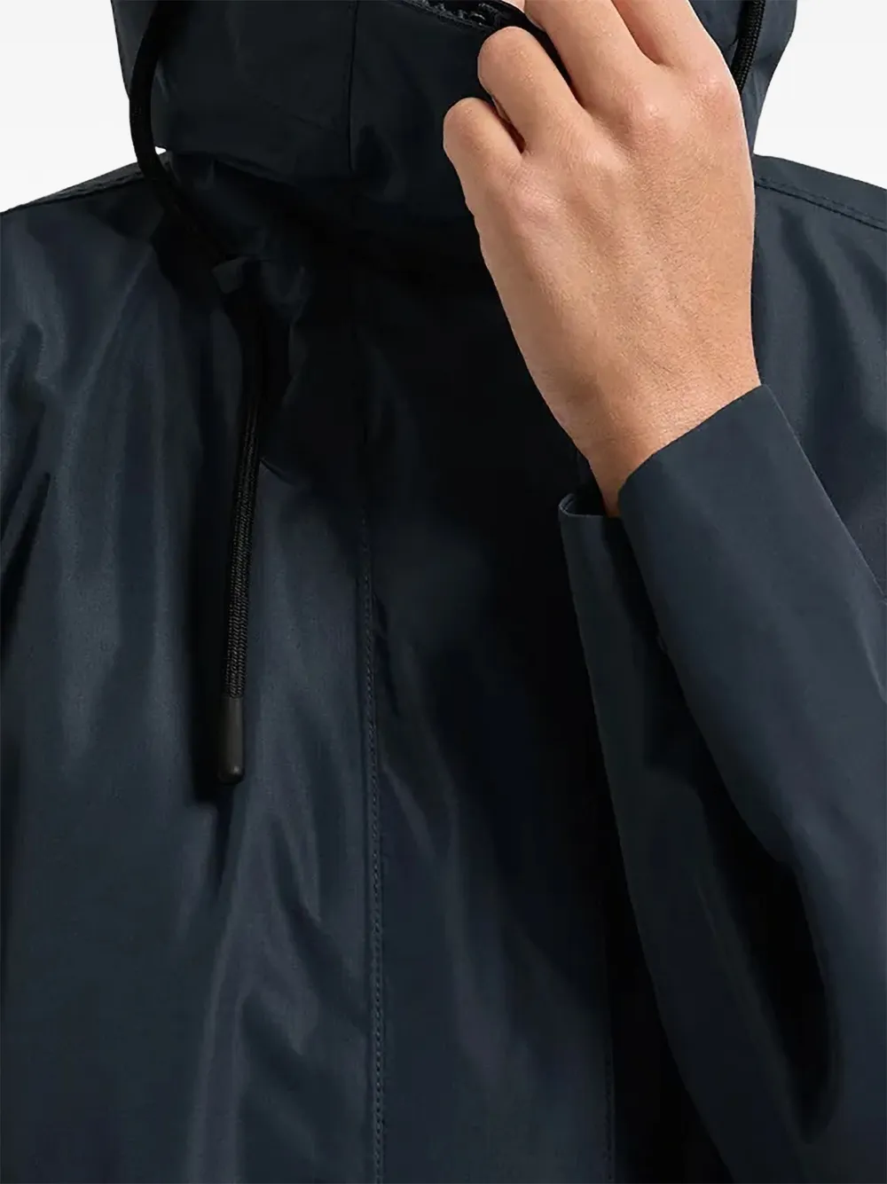 Didriksons Elina parka met trekkoord bij de taille Blauw