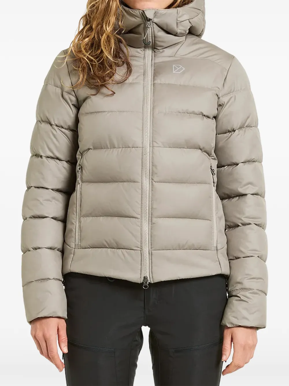 Didriksons hooded puffer jacket - Grau