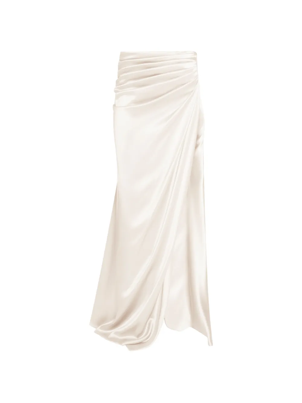 ALEXIA & ANTONIA draped side-slit maxi skirt - Toni neutri