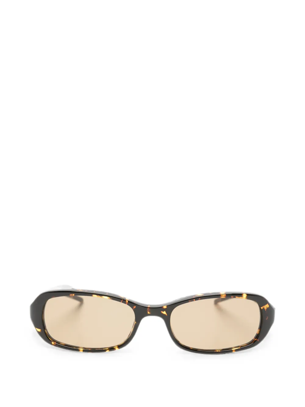 Chimi Code tortoiseshell-effect rectangle-frame sunglasses - Marrone