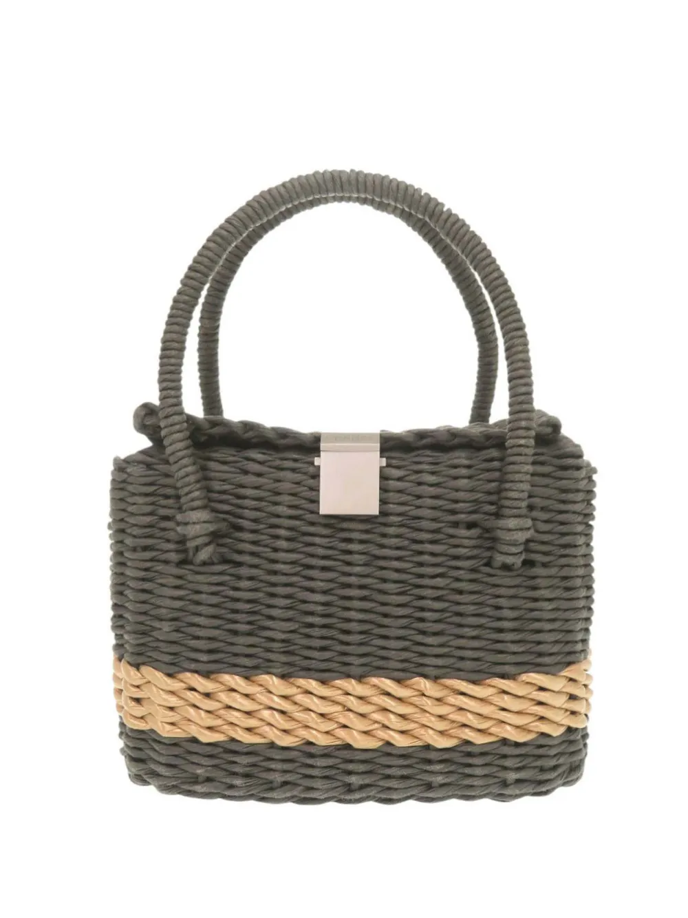 CHANEL Pre-Owned 1997-1999 Wicker Top Handle Bag handbag - Grigio