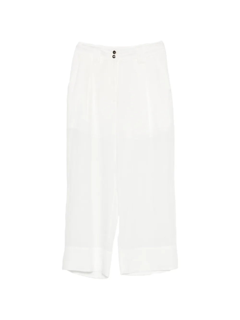 LIU JO belt-loop button trousers - Bianco