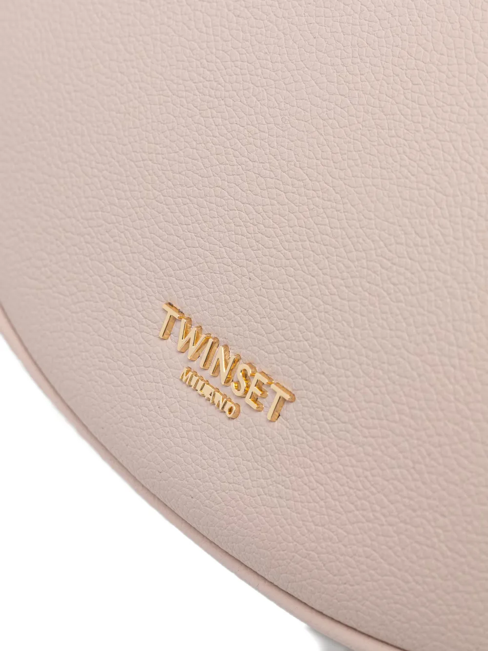 TWINSET Shopper met gevlochten handgreep en schakelketting Beige