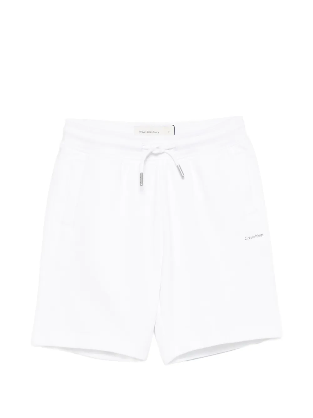 Calvin Klein Kids drawstring logo-print shorts - Bianco