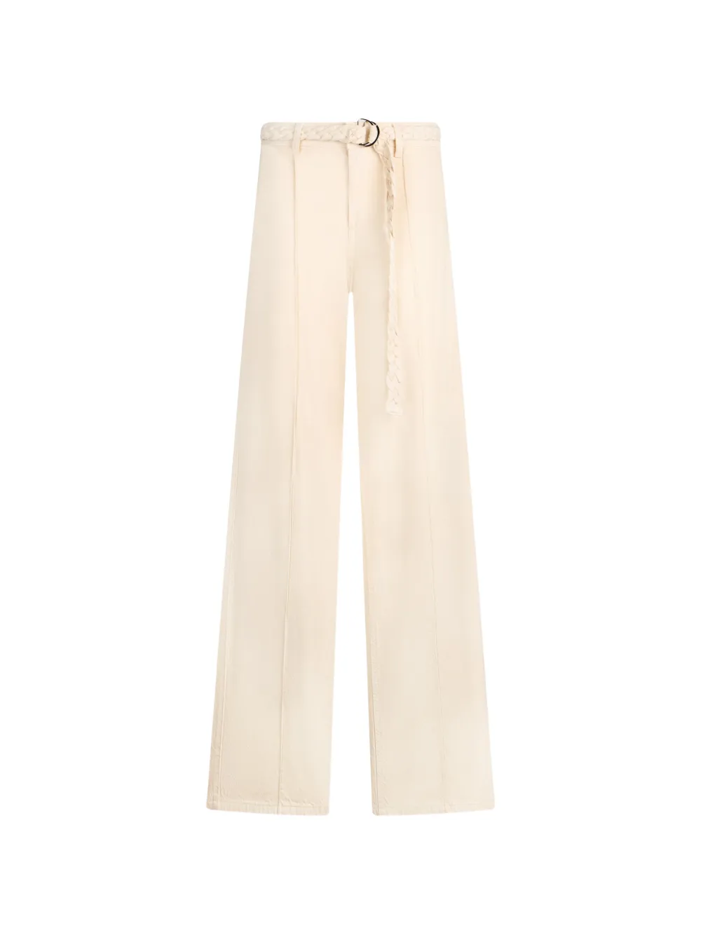 LIU JO braided-belt flared trousers - Toni neutri