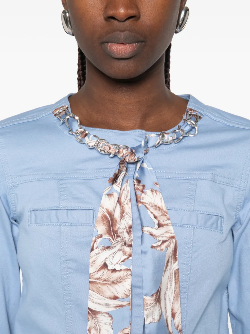 LIU JO Jack met ketting en bloemen-print Blauw