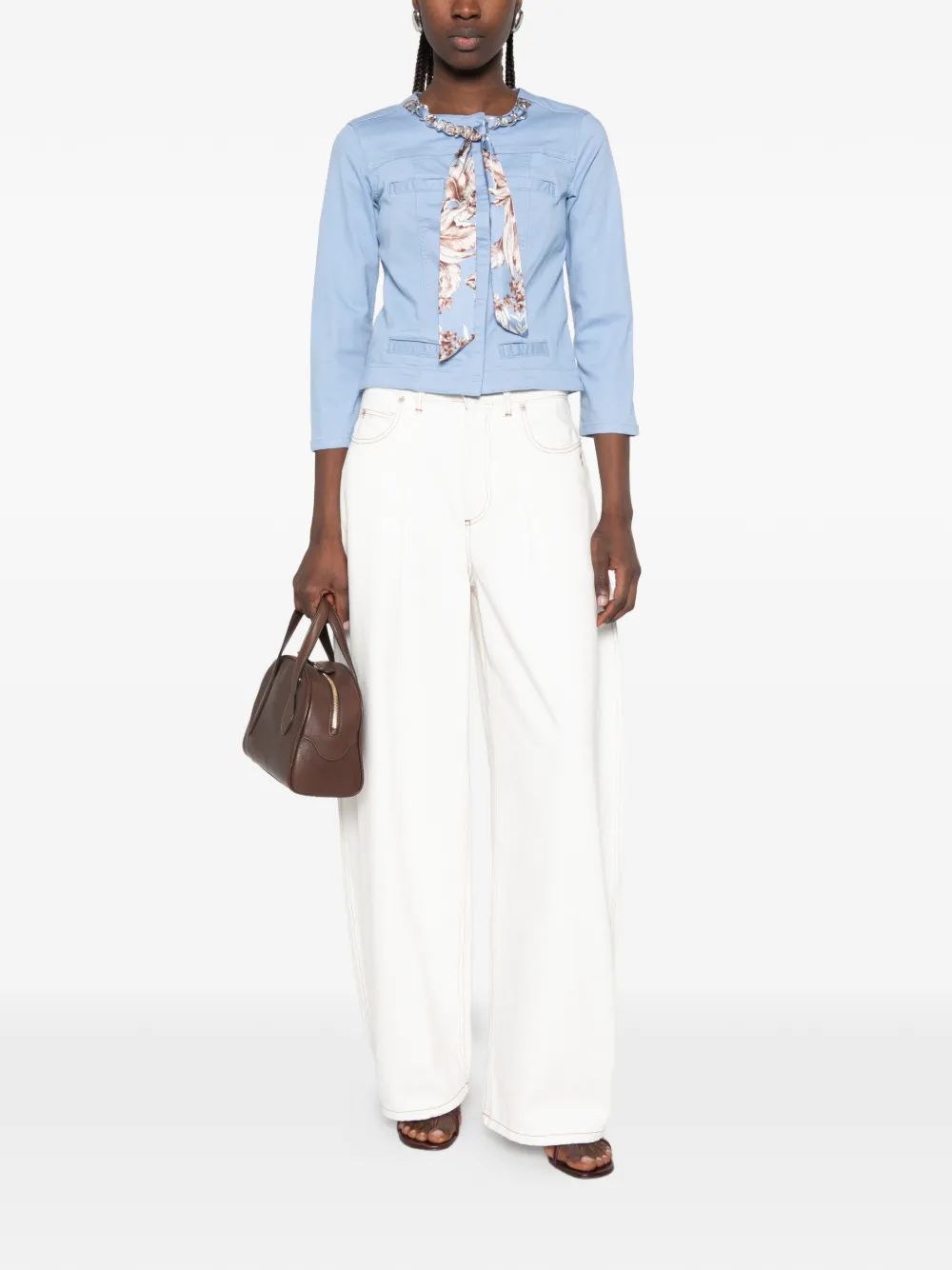 LIU JO Jack met ketting en bloemen-print Blauw