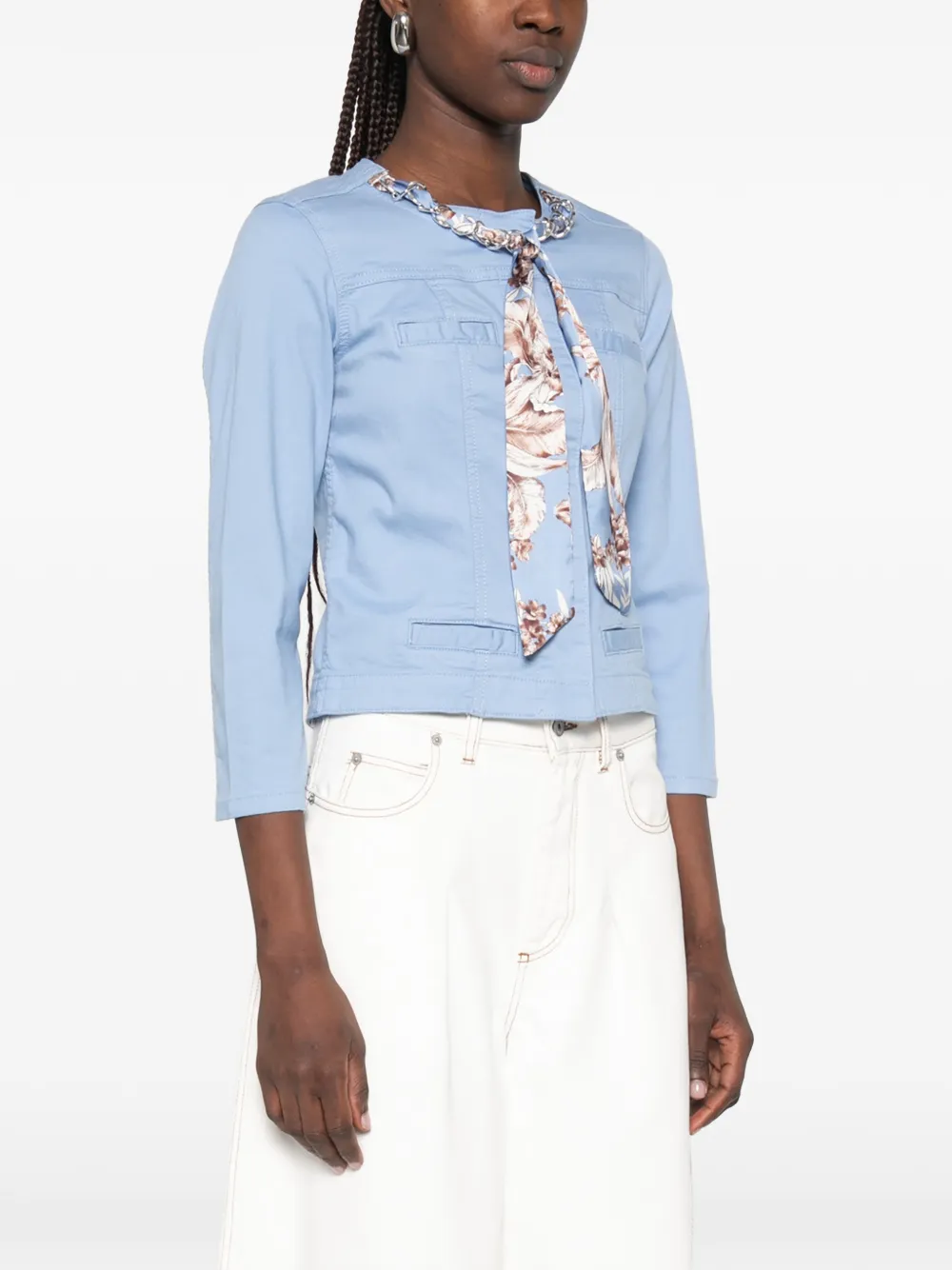 LIU JO Jack met ketting en bloemen-print Blauw