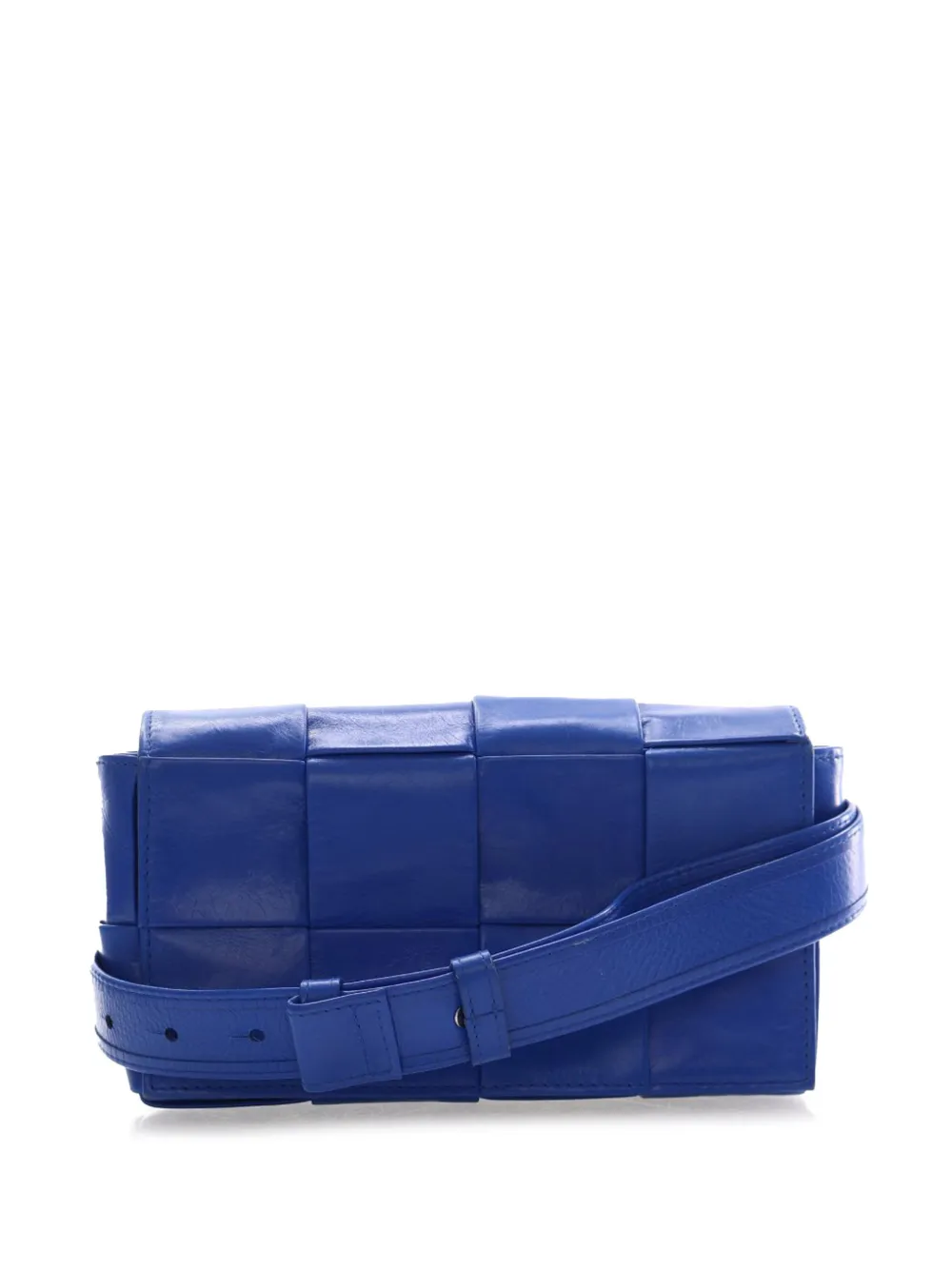Bottega Veneta Pre-Owned 2012-2026 Mini Paper Calfskin Intrecciato Cassette belt bag - Blu