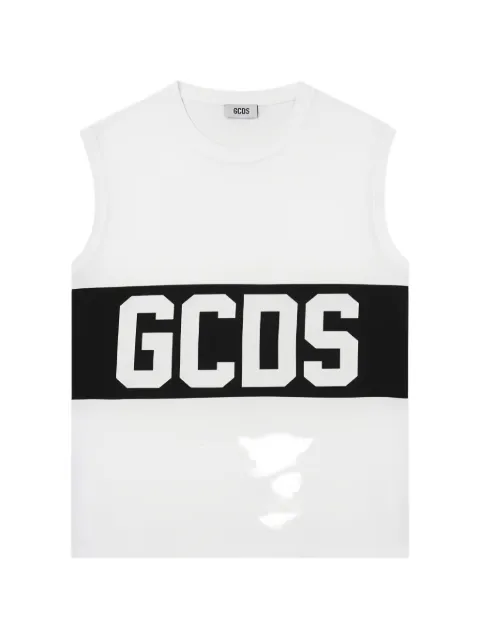 Gcds Kids logo-detail sleeveless top