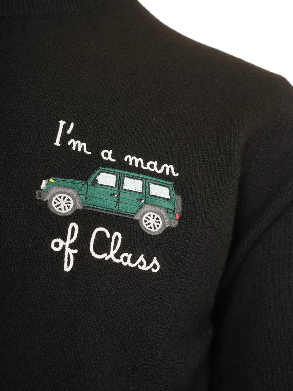 MC2 Saint Barth embroidered crew-neck sweater Zwart